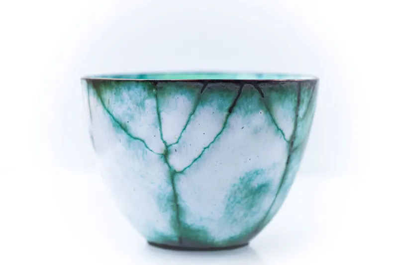 Enamelled copper bowl by Caroline Ingram