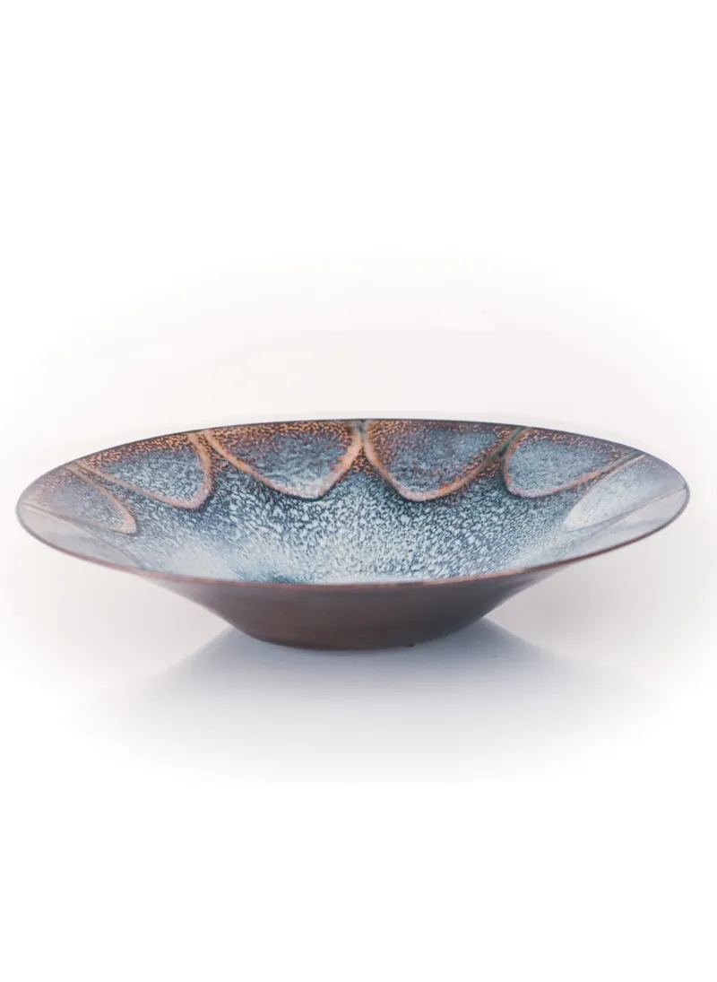 Enamelled copper bowl by Caroline Ingram