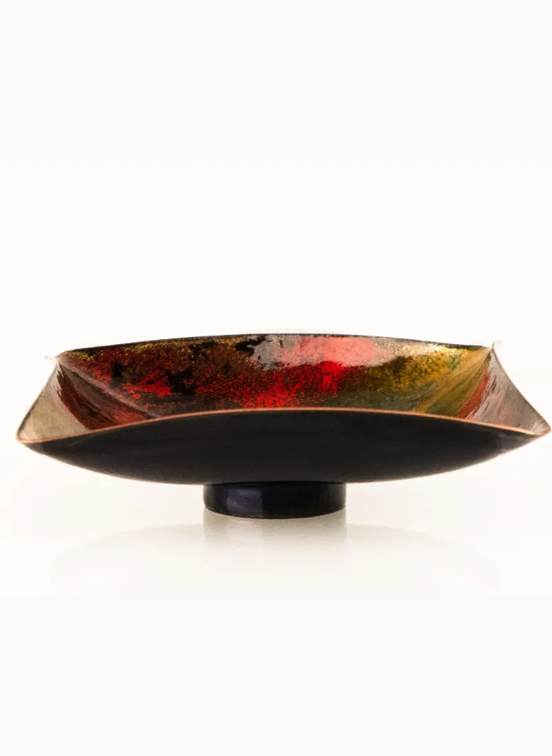 Enamelled copper bowl by Caroline Ingram