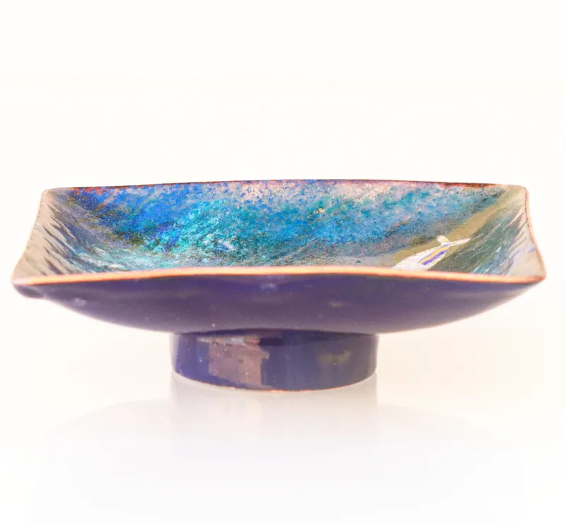 Enamelled copper bowl by Caroline Ingram